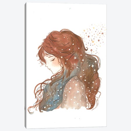 Sparkling Girl Canvas Print #FDG54} by FNK Designs Canvas Art Print