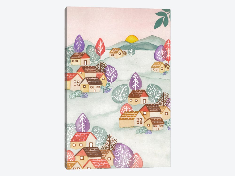Spring Village by FNK Designs 1-piece Canvas Art Print
