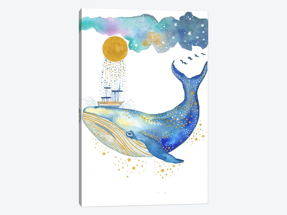 Whale Painting by FNK Designs 1-piece Canvas Art