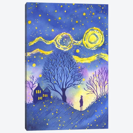 Starry Night Canvas Print #FDG59} by FNK Designs Canvas Artwork