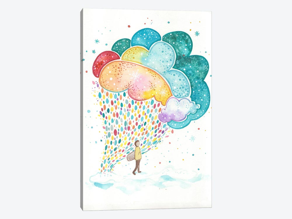 Walking Towards The Rainbow by FNK Designs 1-piece Canvas Print