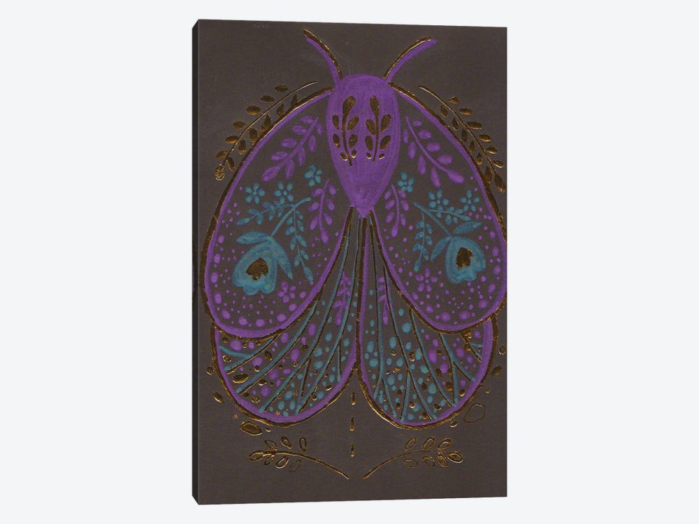 Purple Moth by FNK Designs 1-piece Canvas Art Print