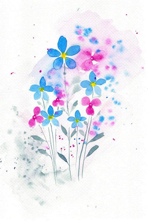 Pink And Blue Flowers