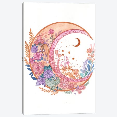 Pink Crescent Canvas Print #FDG71} by FNK Designs Canvas Artwork