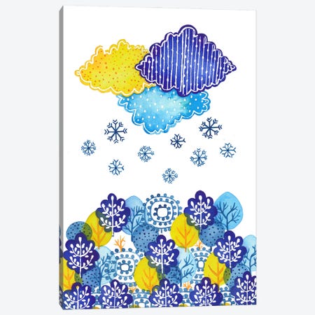 Blue Clouds Canvas Print #FDG8} by FNK Designs Canvas Wall Art
