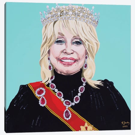 Dolly, A Literal Queen Canvas Print #FDY5} by Kristin Fardy Canvas Artwork