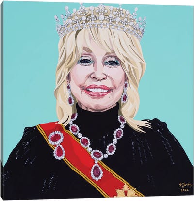 Dolly, A Literal Queen Canvas Art Print - Dolly Parton