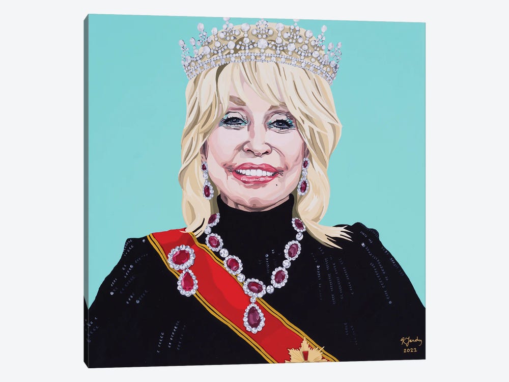 Dolly, A Literal Queen by Kristin Fardy 1-piece Canvas Artwork
