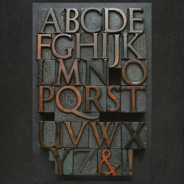 Vintage Letter Press Alphabet