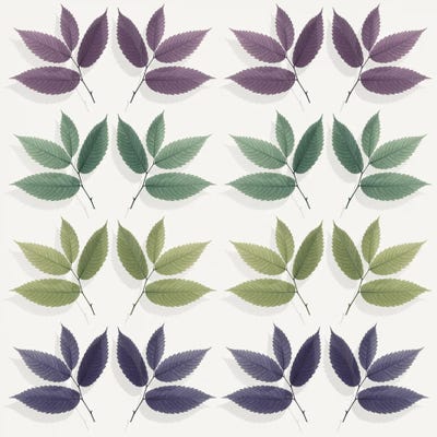 Calming Hornbeam Leaf Pattern by Alyson Fennell acrylic art print