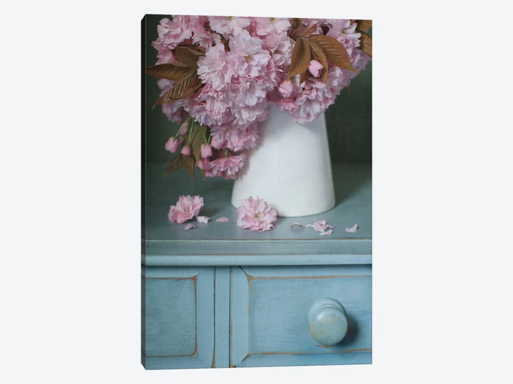 Cherry Blossom In White Jug by Alyson Fennell 1-piece Art Print