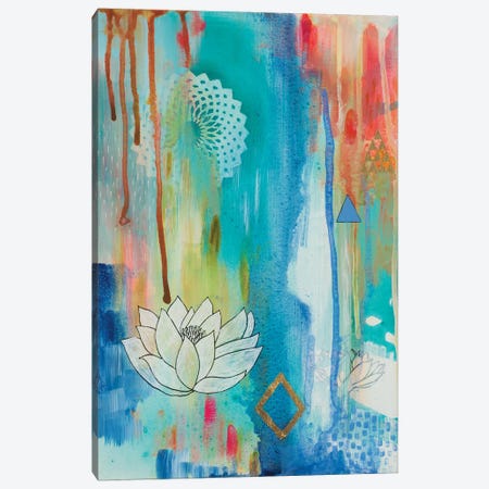 Lotus Bloom Canvas Print #FES25} by Faith Evans-Sills Art Print