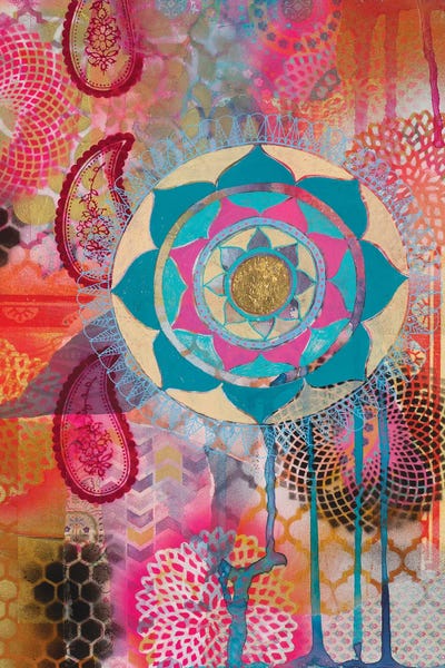 Zen Bedroom: Lotus Flower Paisley I by Faith Evans-Sills