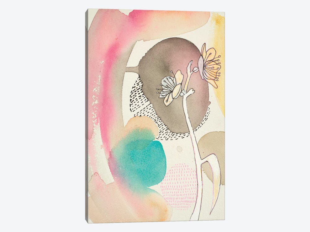 Sketched Flower With Color I by Faith Evans-Sills 1-piece Canvas Art Print