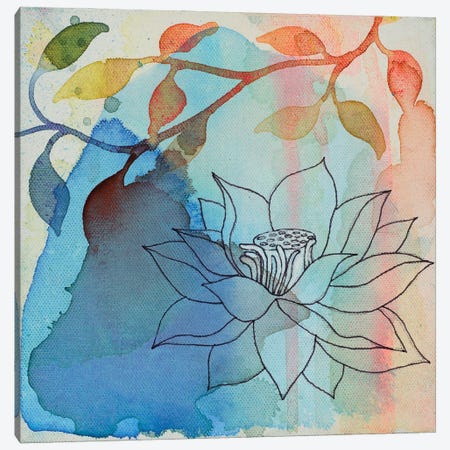 Calm Lotus I Canvas Print #FES7} by Faith Evans-Sills Canvas Art Print