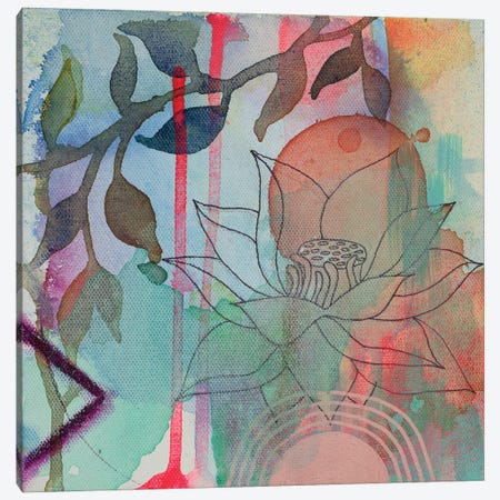 Calm Lotus II Canvas Print #FES8} by Faith Evans-Sills Canvas Art