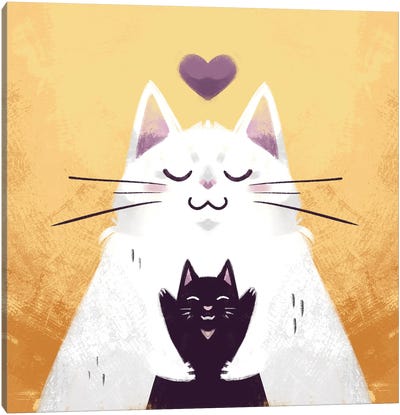 Cuddly Kitties Canvas Art Print - Kitten Art