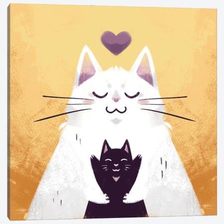 Cuddly Kitties Canvas Print #FFE10} by Ffion Evans Canvas Art Print
