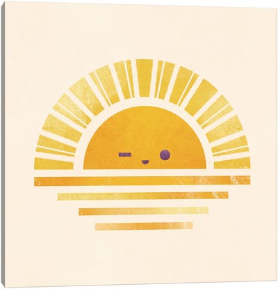 Happy Sun Canvas Art Print - Ffion Evans