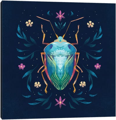 Jewel Beetle II Canvas Art Print - Beetle Art