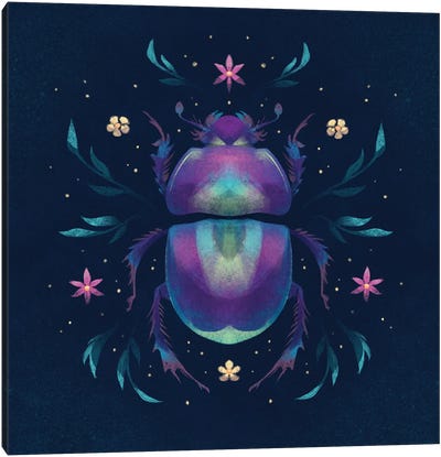 Jewel Beetle III Canvas Art Print - Ffion Evans
