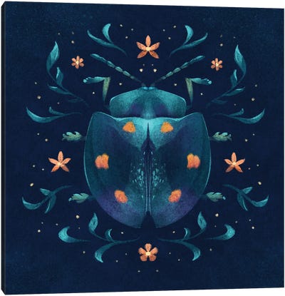 Jewel Beetle IV Canvas Art Print - Ffion Evans