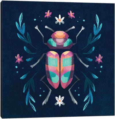 Jewel Beetle I Canvas Art Print - Beetle Art