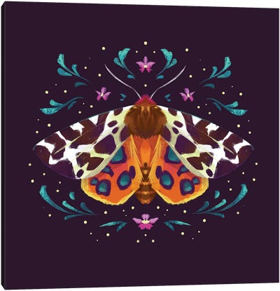 Jewel Moths - Tiger Moth Canvas Art Print - Ffion Evans