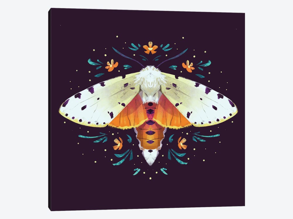 Jewel Moths - White Ermine Moth by Ffion Evans 1-piece Art Print