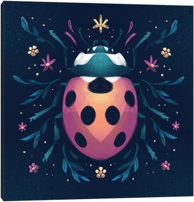 Jewel Ladybird I Canvas Art Print - Ladybug Art