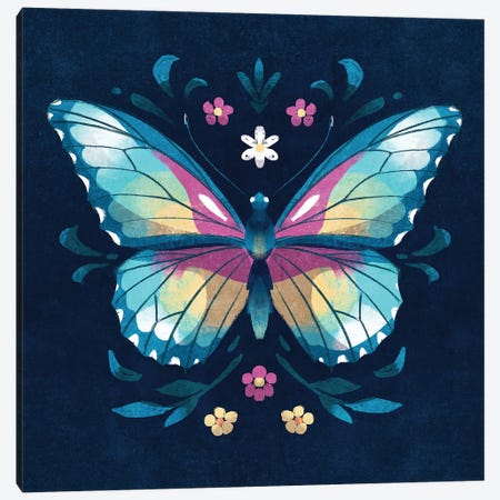 Jewel Butterfly Canvas Print #FFE32} by Ffion Evans Art Print