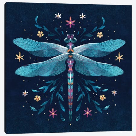 Jewel Dragonfly Canvas Print #FFE33} by Ffion Evans Art Print