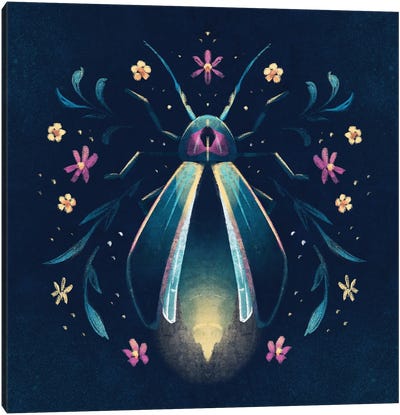 Jewel Firefly Canvas Art Print - Ffion Evans