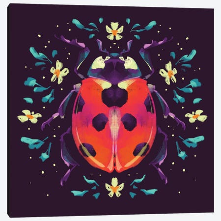 Jewel Ladybird II Canvas Print #FFE36} by Ffion Evans Canvas Art