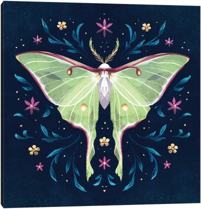 Jewel Luna Moth Canvas Art Print