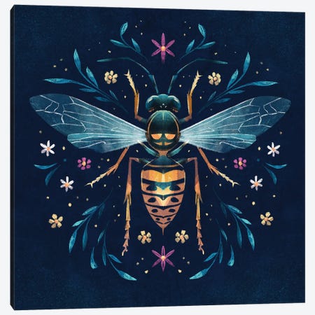 Jewel Wasp Canvas Print #FFE39} by Ffion Evans Canvas Art Print