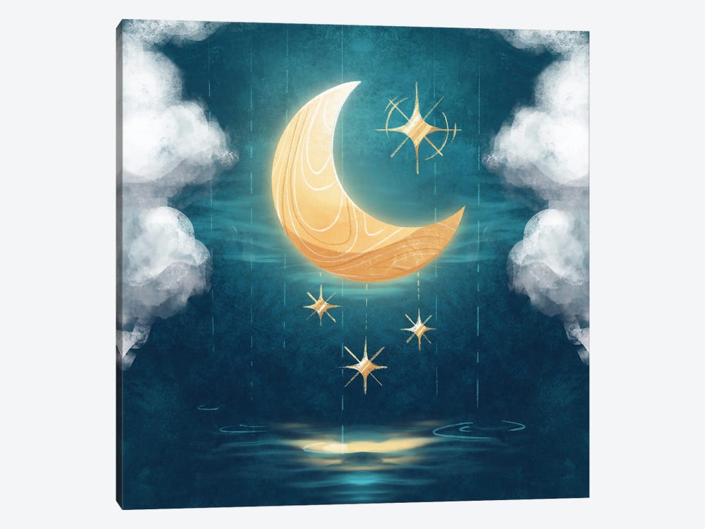 Moonlight Over The Sea by Ffion Evans 1-piece Canvas Wall Art