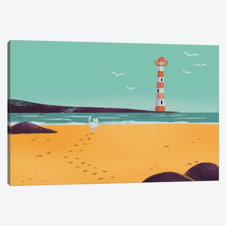 Seaside Walk Canvas Print #FFE46} by Ffion Evans Canvas Art Print