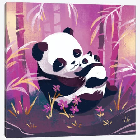 Warm Hugs - Pandas Canvas Print #FFE64} by Ffion Evans Canvas Art Print