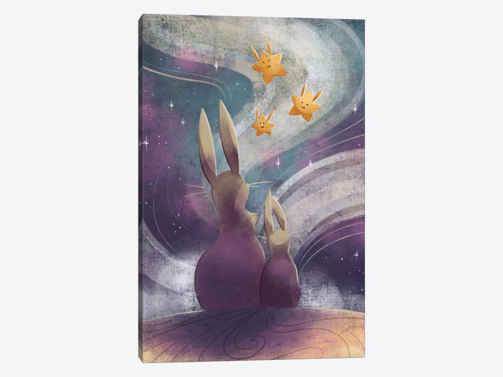 Wish Upon A Star - Rabbits by Ffion Evans 1-piece Canvas Art Print