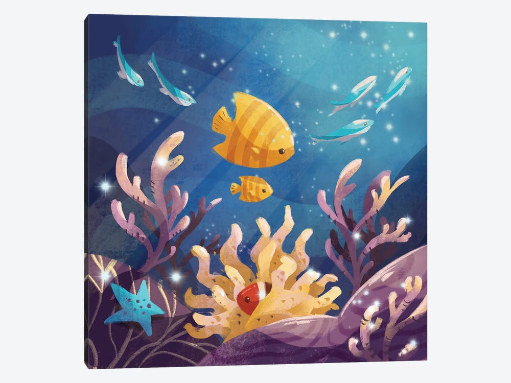 Sunny Coral Reef by Ffion Evans 1-piece Art Print