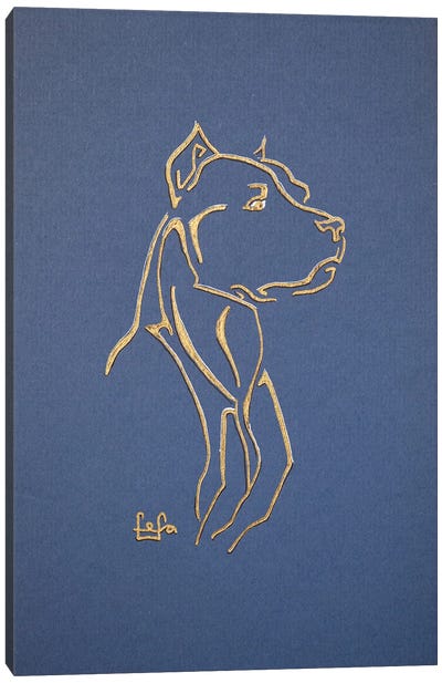 Pitbull Terrier Canvas Art Print - Fefa Koroleva