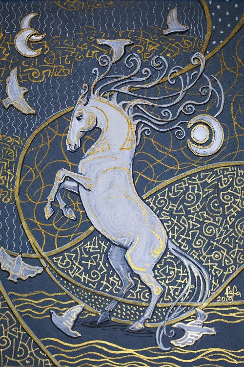 A White Horse by Fefa Koroleva wall art