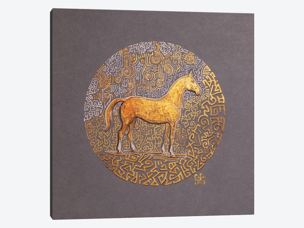 Golden Stallion by Fefa Koroleva 1-piece Canvas Art