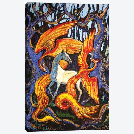 The Fire Birds Canvas Print #FFK115} by Fefa Koroleva Canvas Artwork