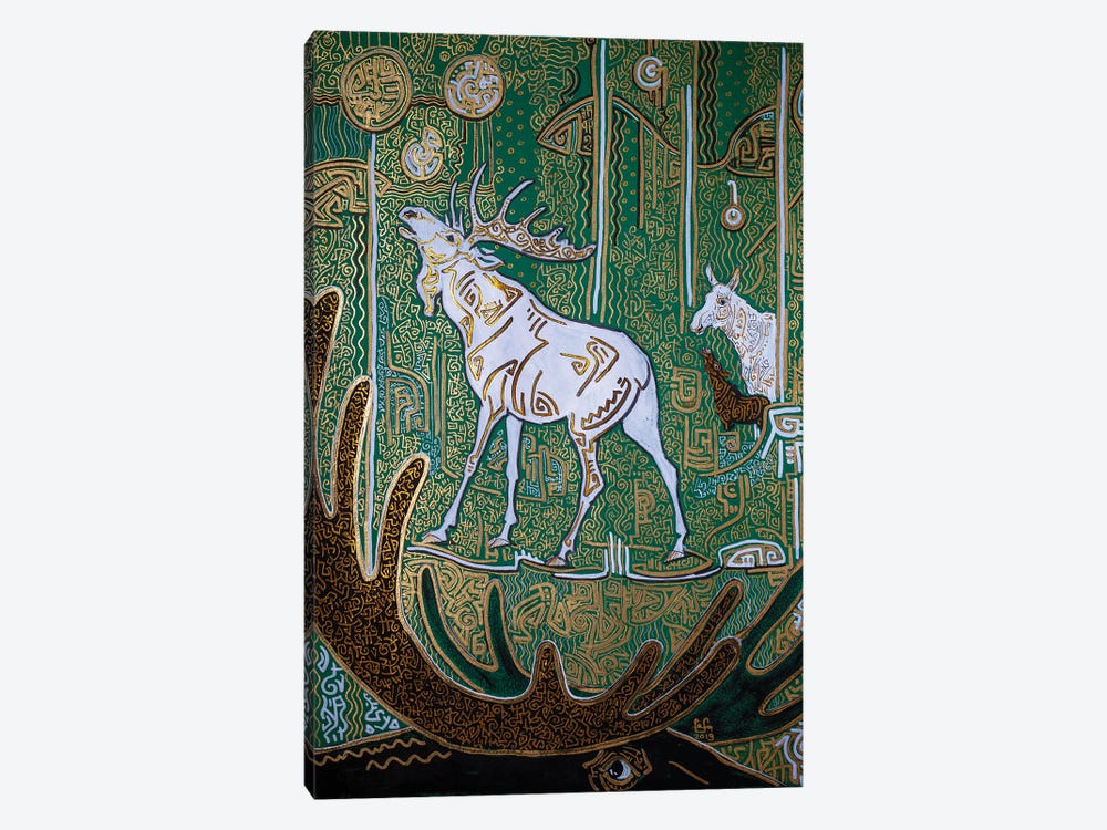 A Fairy Tail Of Elks by Fefa Koroleva 1-piece Canvas Artwork