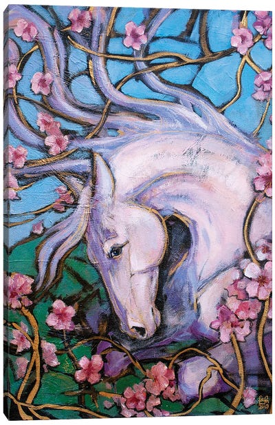 Waiting Canvas Art Print - Cherry Blossom Art