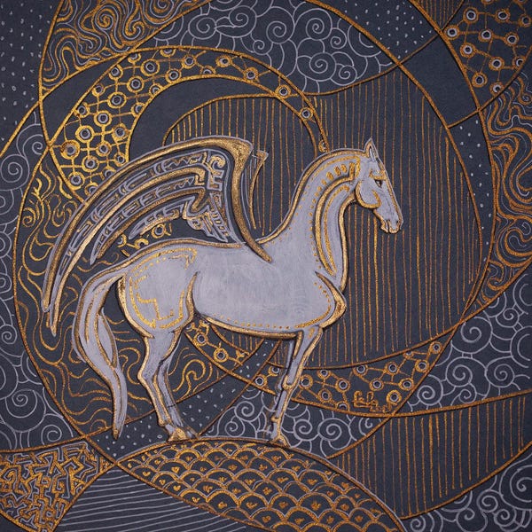 Pegasus: White Pegasus by Fefa Koroleva