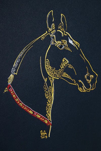 Podvig by Fefa Koroleva framed canvas print