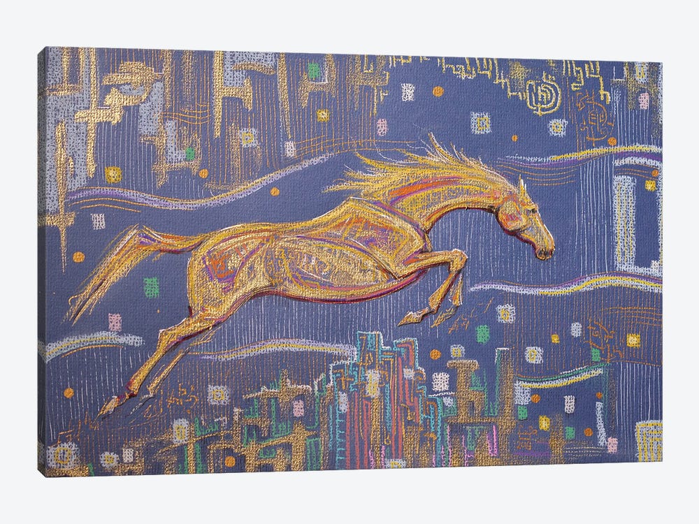 Jumping Horse by Fefa Koroleva 1-piece Canvas Artwork